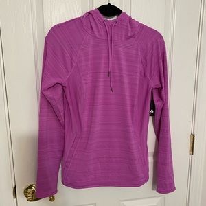 NWT! FILA Sport CowNeck Hooded Workout Top Fuchsia